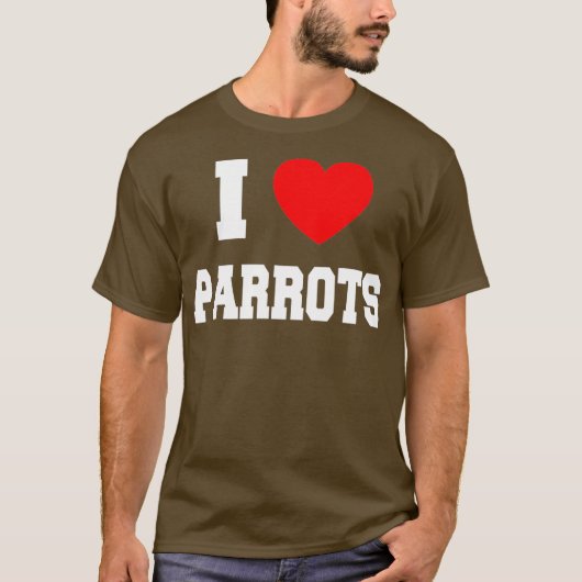 T-shirt J'aime les perroquets (Devant)