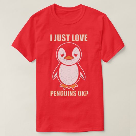 T-shirt J'aime les pingouins1 (Design devant)