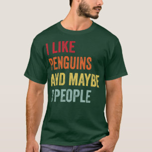 T-shirt J'Aime Les Pingouins Peut-Être 3 Personnes