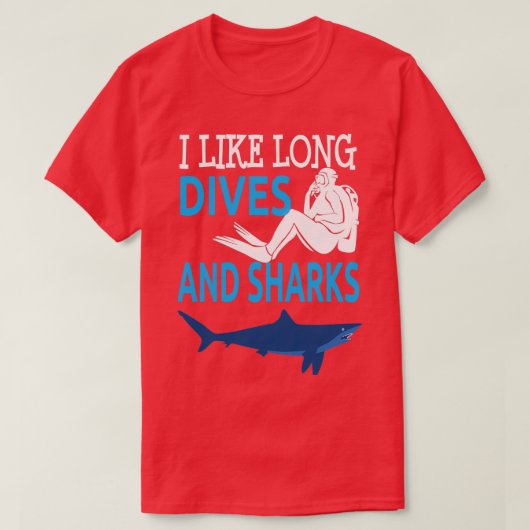 T-shirt J'Aime Les Plongées Longue Et Requins Plongée Plon (Design devant)