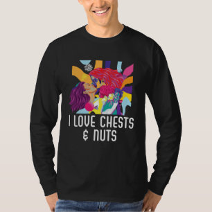 T-shirt J'aime les poitrines et les noix Fierté bisexuelle