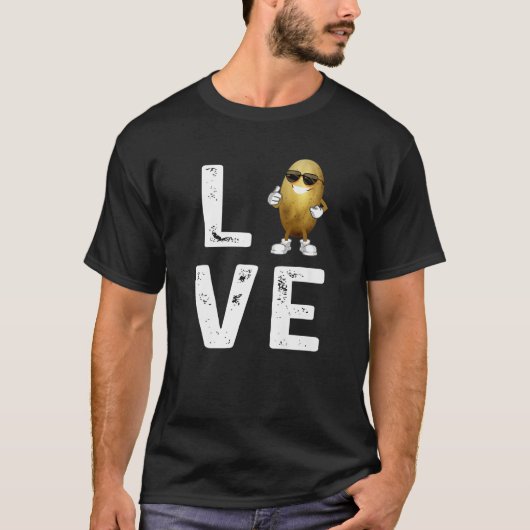 T-shirt J'Aime Les Pommes De Terre Légumes Potato Drôle Da (Devant)