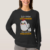 T-shirt J'Aime Les Poulets Le Petit Déjeuner Kacken Farmer (Devant)