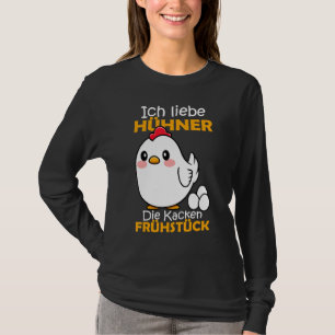 T-shirt J'Aime Les Poulets Le Petit Déjeuner Kacken Farmer