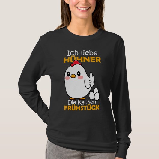 T-shirt J'Aime Les Poulets Le Petit Déjeuner Kacken Farmer (Devant)