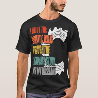 T-shirt J'aime les promenades romantiques à travers le mat
