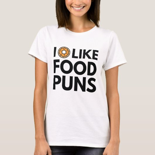 T-shirt J'Aime Les Puns À Nourriture (Devant)