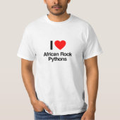 T-shirt j'aime les pythons rocheux africains (Devant)