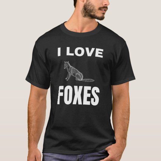 T-shirt J'aime les renards (Devant)