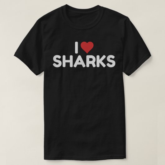T-shirt J'aime les requins (Design devant)