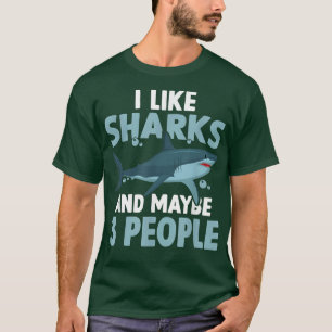 T-shirt J'Aime Les Requins Et Peut-Être 3 Personnes