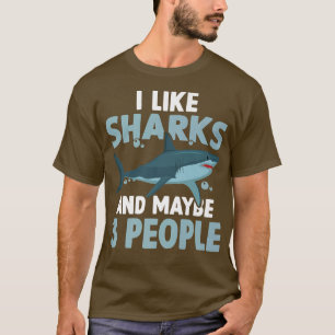 T-shirt J'Aime Les Requins Et Peut-Être 3 Personnes