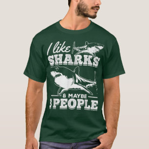T-shirt J'Aime Les Requins Et Peut-Être 3 Personnes I Shar