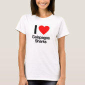 T-shirt j'aime les requins galapagos (Devant)