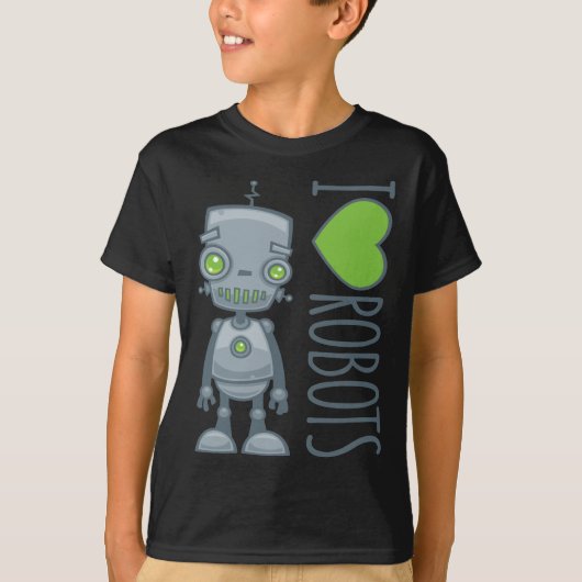 T-shirt J'aime les robots (Devant)