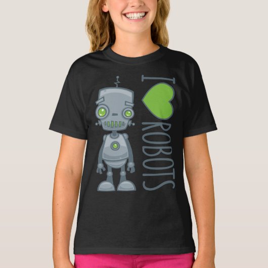 T-shirt J'aime les robots (Devant)