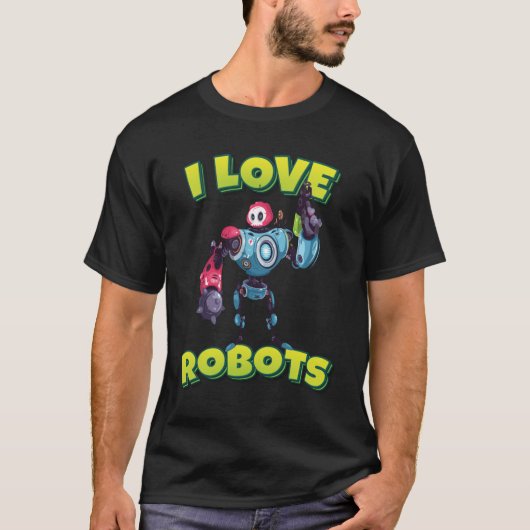 T-shirt J'aime les robots (Devant)