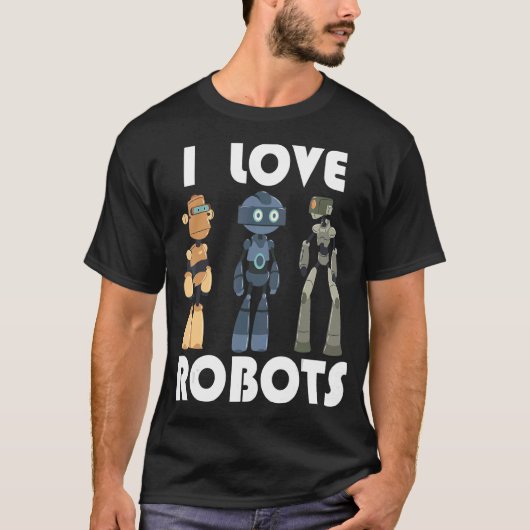 T-shirt J'aime les robots (Devant)