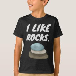 T-shirt J'Aime Les Roches - Géologue Amusant Miner Rock Ho