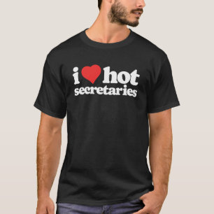 T-shirt J'aime les secrétaires chaudes drôle 80s vintage c