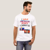 T-shirt J'Aime Les Secrets Américains Je Ne Peux Pas Menti (Devant entier)