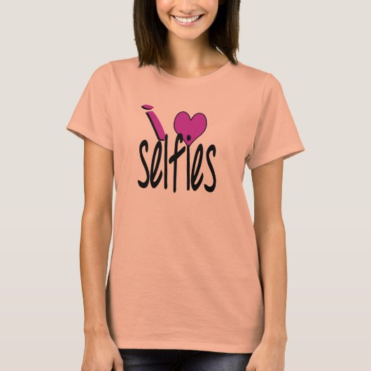 T-shirt j'aime les selfies (Devant)