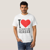 T-shirt J'aime les séries d'animation (Devant entier)