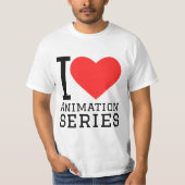 T-shirt J'aime les séries d'animation (Devant)