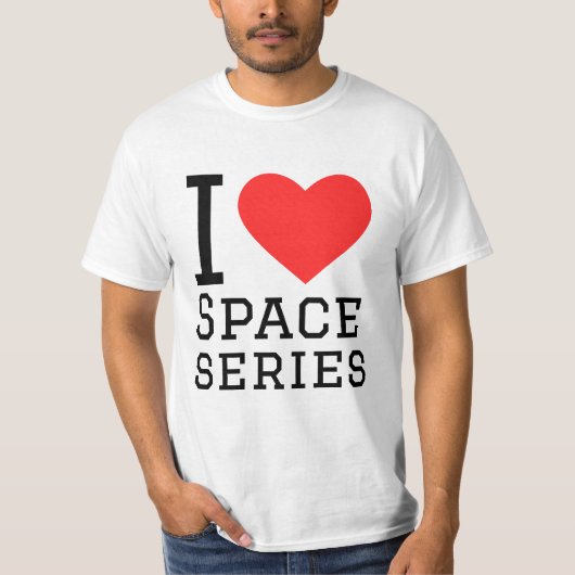T-shirt J'aime les séries spatiales (Devant)