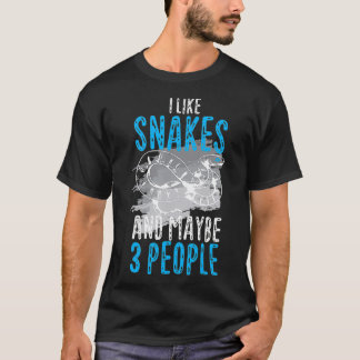 T-shirt J'Aime Les Serpents Et Peut-Être 3 Personnes