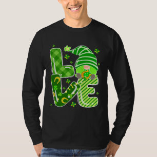 T-shirt J'aime les shamrocks gnomes mignons jour de la Sai