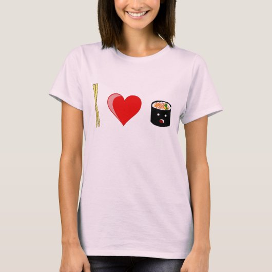T-shirt J'aime les sushis (Devant)