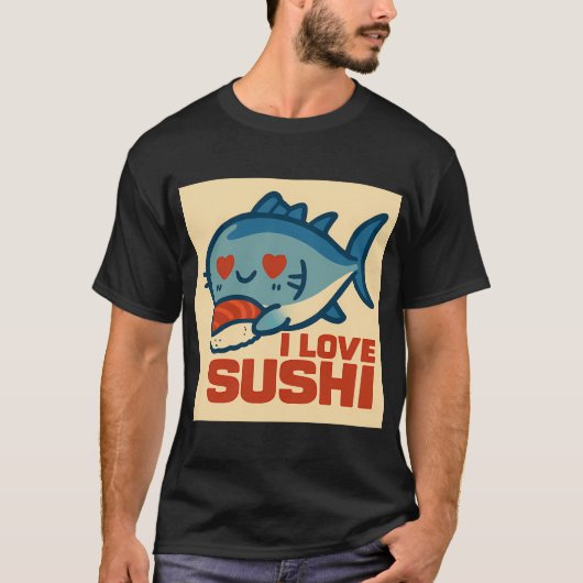 T-shirt J'aime les sushis (Devant)