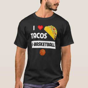 T-shirt J'Aime Les Tacos Et Basket-ball Famille De Nourrit