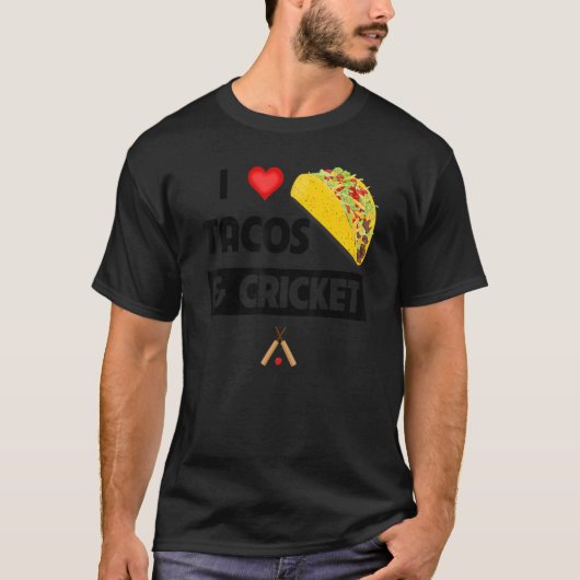 T-shirt J'Aime Les Tacos Et Le Cricket La Famille Alimenta (Devant)