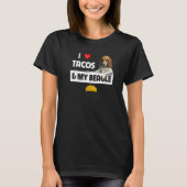 T-shirt J'Aime Les Tacos Et Mon Beagle Chasse Le Chien Foo (Devant)