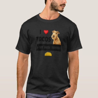 T-shirt J'Aime Les Tacos Et Mon Chien Irlandais Terrier No