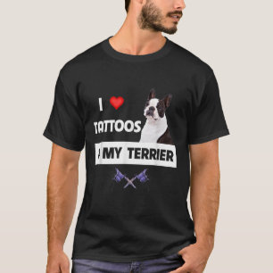 T-shirt J'Aime Les Tatouages Et Ma Frontière Collie Chien