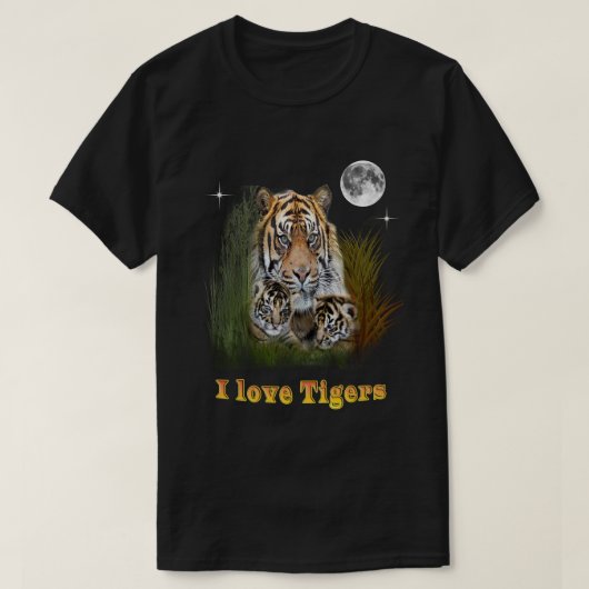 T-shirt J'aime les tigres (Design devant)