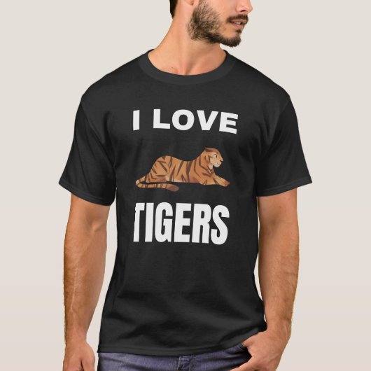 T-shirt J'aime les tigres (Devant)