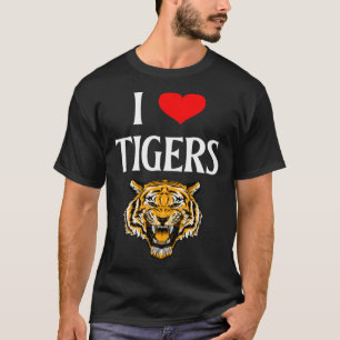 T-shirt J'Aime Les Tigres Je Cœur Tigres Tigre Gros Chat P