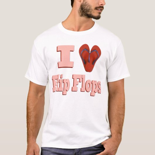 T-shirt J'aime les tongs (Devant)