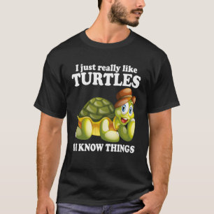 T-shirt J'Aime Les Tortues & Je Sais Que C'Est Une Tortue 