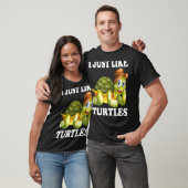 T-shirt J'Aime Les Tortues Mignonnes Tortues Eau Mer (Unisexe)