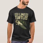 T-shirt J'Aime Les Tortues Pour Lazy & Naps Nap (Devant)