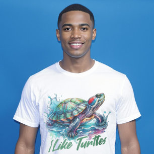 T-shirt J'aime les tortues Rouges oreilles rouges Amateur 