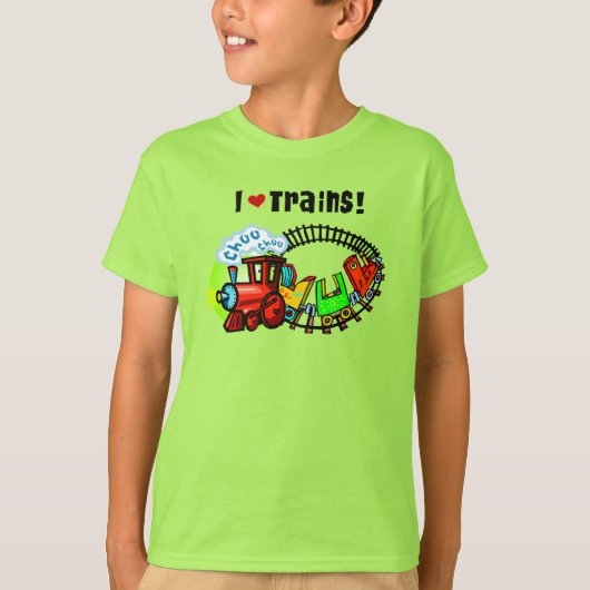 T-shirt J'aime les trains (Devant)