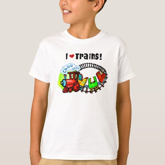 T-shirt J'aime les trains (Devant)