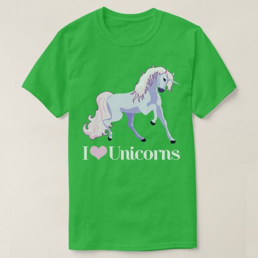 T-shirt J'Aime Les Unicornes (Design devant)