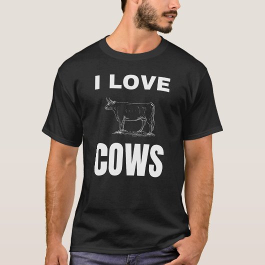 T-shirt J'aime les vaches (Devant)